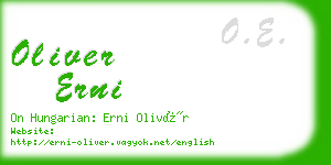 oliver erni business card